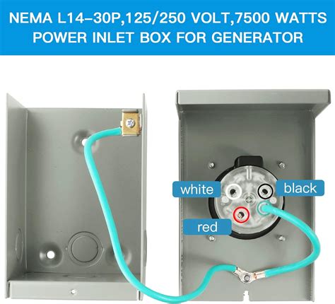 Buy EXCELFU 30 Amp Generator Inlet Box, NEMA 3R Power Inlet Box, NEMA ...