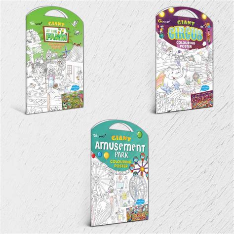 GIANT AT THE FARM COLOURING POSTER, GIANT AMUSEMENT PARK COLOURING ...