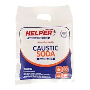 HELPER Caustic Soda Flakes Drain Cleaner| pack of 2 / 500gm each/Soap ...