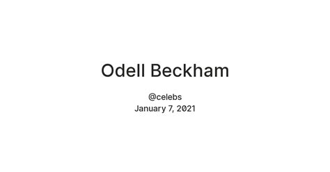 Odell Beckham — Teletype