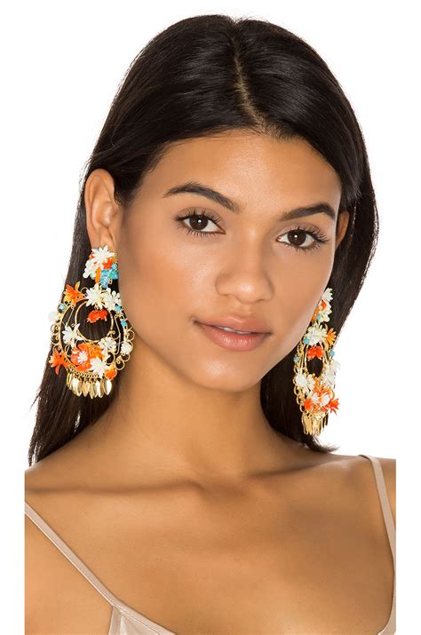 Mercedes Salazar Flor Atardecer Earrings in Multi | REVOLVE