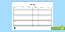 ROI Class Timetable Checklist-Irish (teacher made) - Twinkl