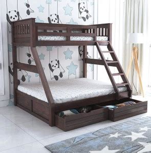 Ganpati Arts Wooden Rio Bunk Bed/Wooden Twin Over Bed with Ladder With ...