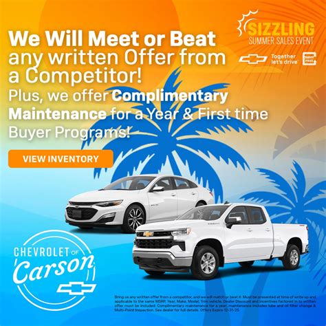New Chevrolet Vehicle Specials In Carson | Chevrolet of Carson