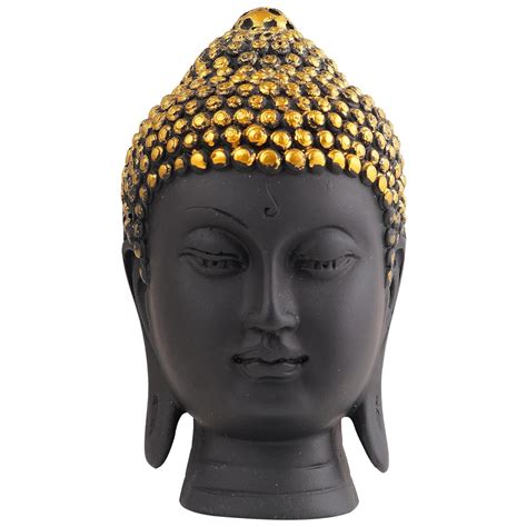 Buy zart Buddha Head Statue (Black) Online at Low Prices in India ...