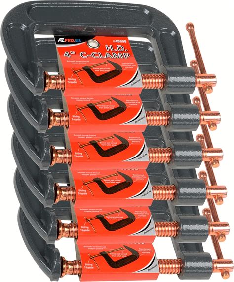ATE Pro. USA - 6pc C-Clamps 4 Inch Heavy Duty Steel India | Ubuy
