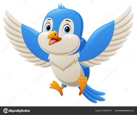 Cute Animated Blue Birds