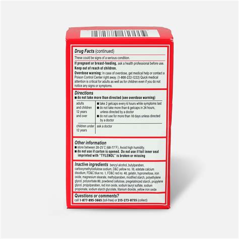 Tylenol Extra Strength Rapid Release Gels, 100 ct.