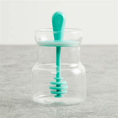 Buy Pamolive Blue Glass Honeysyrup Jar with Spoon - 150ml from Home ...