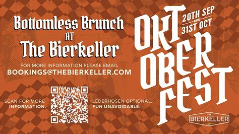 Oktoberfest Bottomless Brunch, The Bierkeller Liverpool, 4 October to ...
