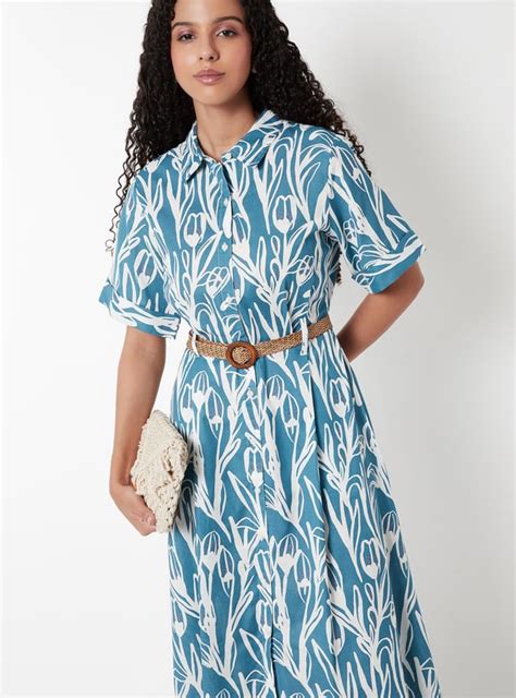 Buy Women Printed Belted Shirt Dress Online at just Rs. 999.0 ...