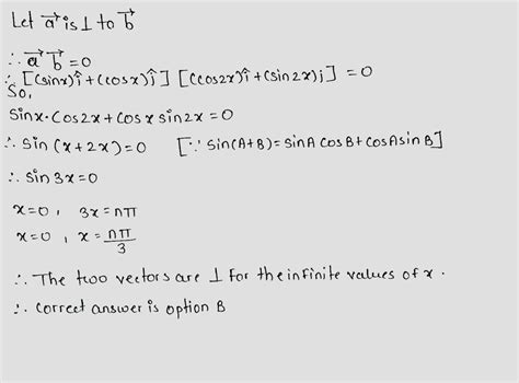 Let vec a (x) = (sin x) = (sin x)vec + (cos x)vec j and vec b(x) = (cos ...