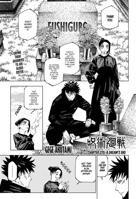 Manga Jujutsu Kaisen chapter 270: Megumi dan Shoko Kunjungi Makam Tsumiki Saat Karakter Culling ...