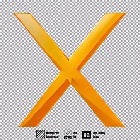 Premium PSD | X symbol on transparent background 7