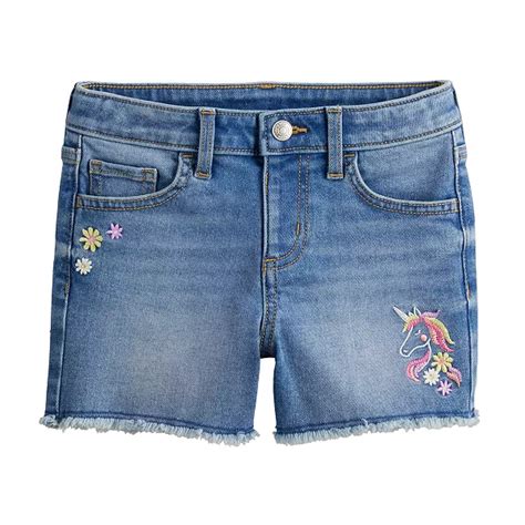 Girls 4-12 Jumping Beans® Mid Rise Jean Shorts