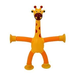 Pack of 2 LED Giraffe Pop Tube Sensory Toys – Bendable Light-Up Stretch ...