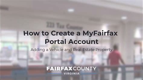 How to Create a MyFairfax Account for Your Fairfax County Taxes - YouTube