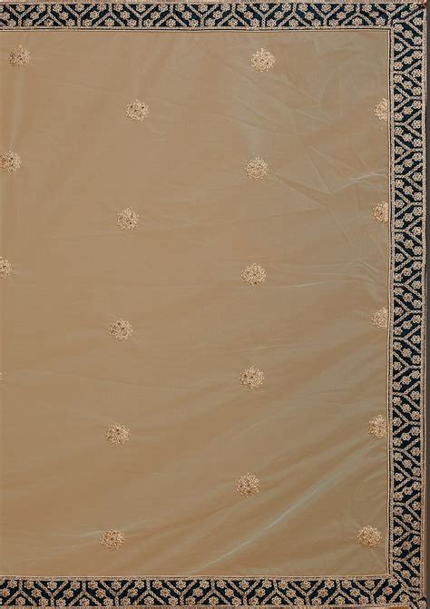 Buy Peacock Blue Zariwork Velvet Semi Stitched Lehenga - Koskii