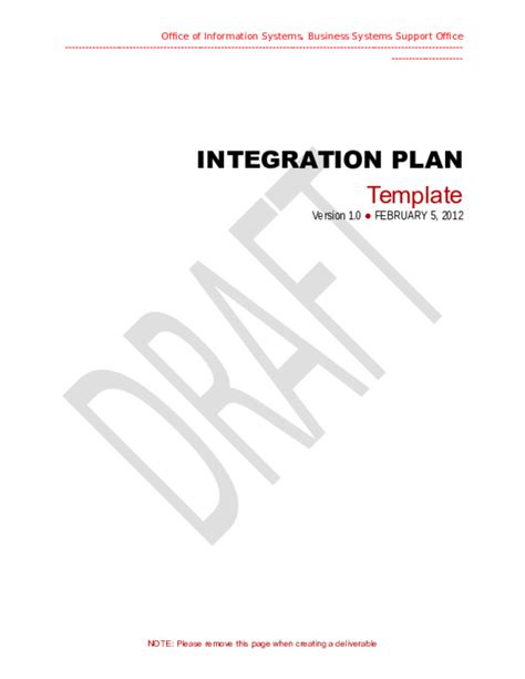 Image result for Data Integration Plan Template