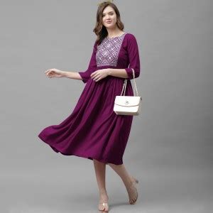 Shree Ramkrishna Fab Women A-line Purple Dress - Buy Shree Ramkrishna ...