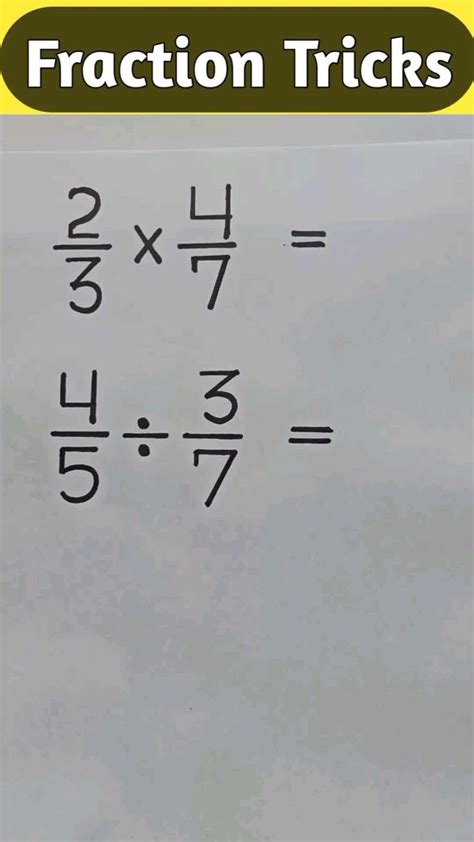 Fractions Math Tricks 的图像结果
