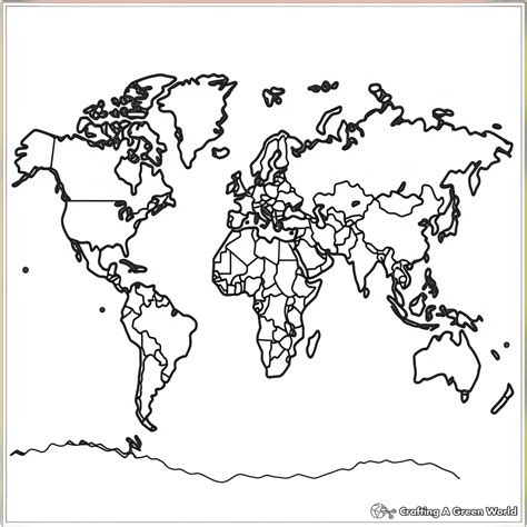 World Map Coloring Page Printable