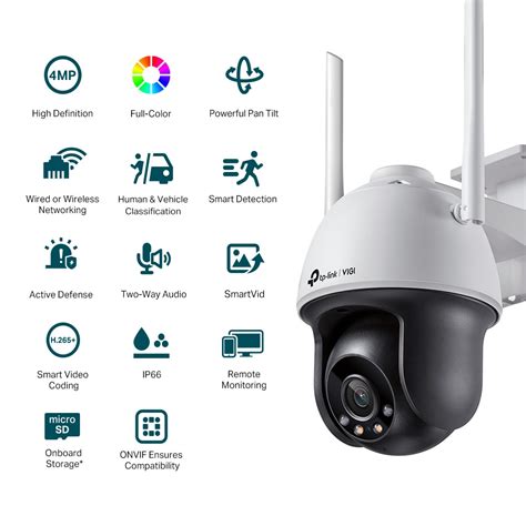 VIGI C540-W | VIGI 4MP Outdoor Full-Color Wi-Fi Pan Tilt Network Camera ...