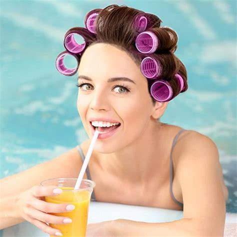 Self Grip Hair Rollers Set, With Hairdressing Curlers 2021人気特価
