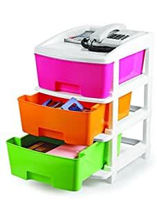 Fusion Drawer Set of 3 Chests | Modular Drawer System | 3 Tier : Amazon ...