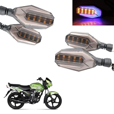 Vagary Universal Motorcycle Turn Signal Light Indicator Brake Lamps for ...