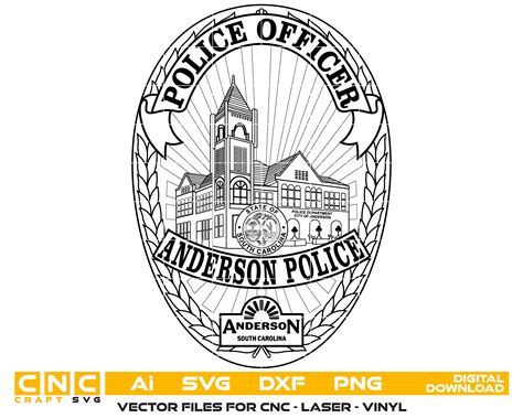 Anderson Police Officer Badge, South Carolina