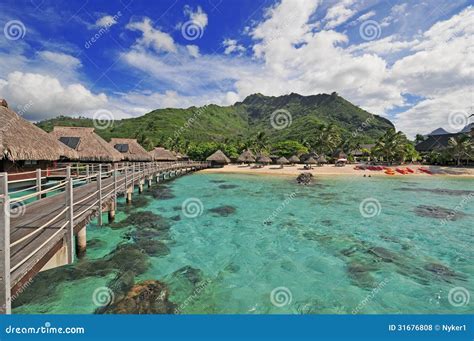 Moorea Island Lagoon in Tahiti, French Polynesia Stock Photo - Image of ...