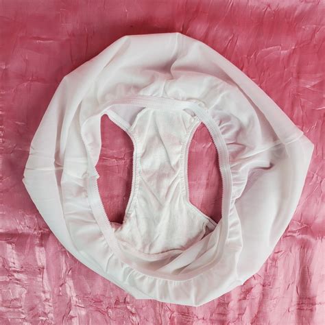 Vtg Mushroom Gusset Sheer Silky Nylon Panties Sz 7 Hips 39-41 Sissy ...