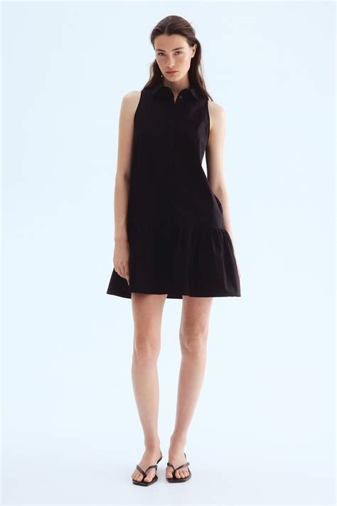 Tie-belt shirt dress - Black - Ladies | H&M IN