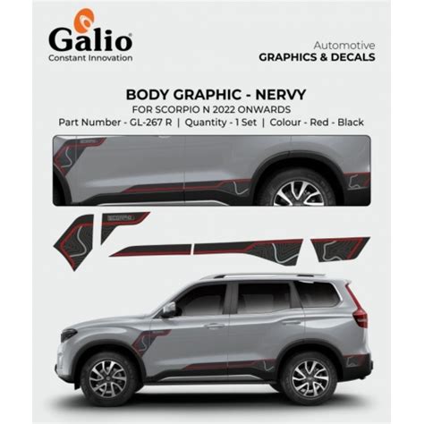 Mahindra Scorpio N 2022 Onwards Body Graphics Decal Nervy - Galio