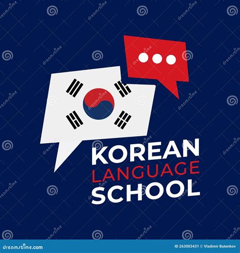 Vector Logo of the Korean Language School Stock Vector - Illustration of courses, kids: 263003431