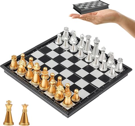 Amazon.com: Mini Travel Chess Set Magnetic Vikutu 5.11 Inches Portable ...