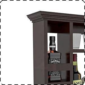 Furnelift Wooden Wall Mounted Chessy Wine Rack Bar Cabinet for Home - 8 ...