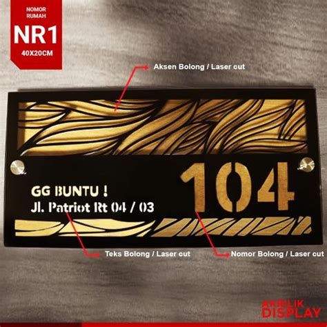 Jual nomor rumah / nomor rumah cantik / nomor rumah unik / nomor rumah ...