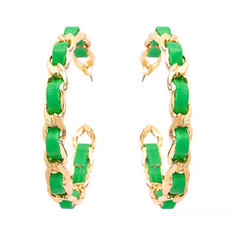 Forest Green Hoops – Mint & Oak