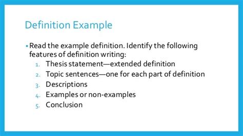 Image result for Definision Example