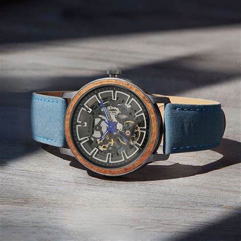 Buy Online Titan Magnate Automatic Grey Dial Blue Leather Strap Watch ...