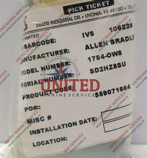 ALLEN BRADLEY RELAY OUTPUT SER A REV A01 1794-0W8 96223673 | United ...