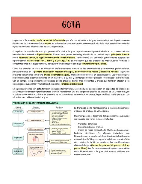 ENFERMEDAD GOTA - La gota es la forma más común de artritis inflamatoria que afecta a los ...