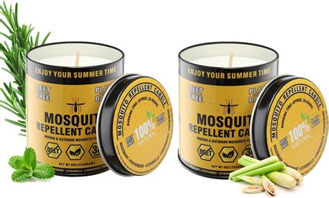 Amazon.com: BugBai® Natural Plant-Based Mosquito Repellent Candle, DEET ...
