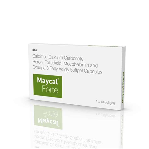 Buy Maycal Forte Strip Of 10 Softgel Capsules Online at Flat 15% OFF ...