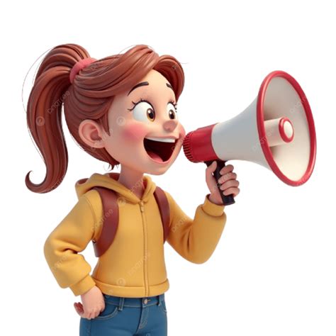 Girl Speaking Clipart