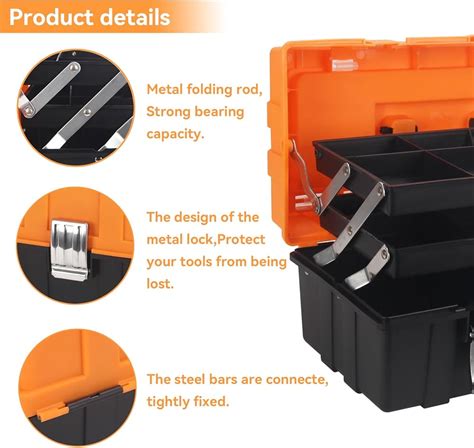 WEWLINE 16.5-Inch Tool Box Organizer 3-Layer Multiplication India | Ubuy
