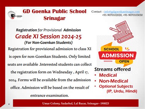 G.D. Goenka Public School, Srinagar – Umar Colony, Sadarbal, Lal Bazar ...