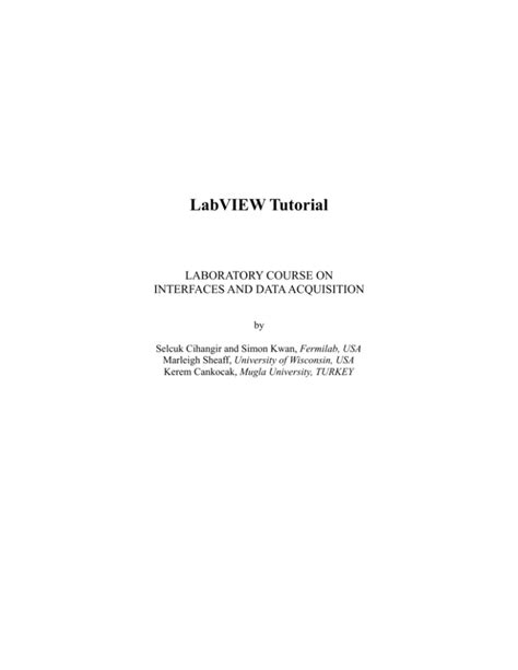 LabVIEW Tutorial 1 的图像结果